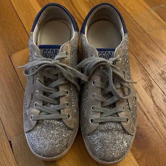 Silver Glitter Golden Goose Supertar - Picture 1 of 8